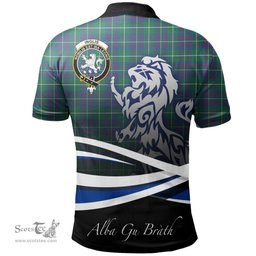 Scottish Inglis Ancient Clan Crest Tartan Polo Shirt - Blue Scotland Lion, Tartan Plaid Polo Shirt Scottish Plaid Tartan Plaid - ScotsTee - scotstee.com