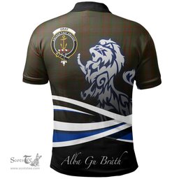 Scottish Gray Clan Crest Tartan Polo Shirt - Blue Scotland Lion, Tartan Plaid Polo Shirt Scottish Plaid Tartan Plaid - ScotsTee - scotstee.com