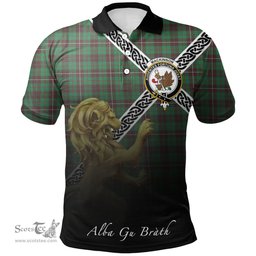 Scottish MacKinnon Hunting Ancient Clan Crest Tartan Polo Shirt - Celtic with Scotland Lion, Tartan Plaid Polo Shirt Scottish Plaid Tartan Plaid - ScotsTee - scotstee.com