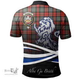 Scottish MacLachlan Weathered Clan Crest Tartan Polo Shirt - Blue Scotland Lion, Tartan Plaid Polo Shirt Scottish Plaid Tartan Plaid - ScotsTee - scotstee.com
