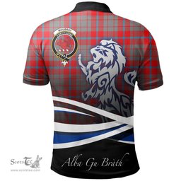 Scottish Moubray Clan Crest Tartan Polo Shirt - Blue Scotland Lion, Tartan Plaid Polo Shirt Scottish Plaid Tartan Plaid - ScotsTee - scotstee.com