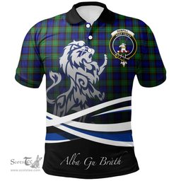 Scottish Sempill Modern Clan Crest Tartan Polo Shirt - Blue Scotland Lion, Tartan Plaid Polo Shirt Scottish Plaid Tartan Plaid - ScotsTee - scotstee.com