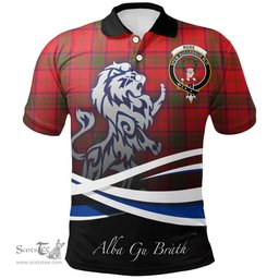 Scottish Ross Modern Clan Crest Tartan Polo Shirt - Blue Scotland Lion, Tartan Plaid Polo Shirt Scottish Plaid Tartan Plaid - ScotsTee - scotstee.com