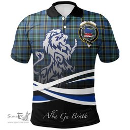 Scottish Weir Ancient Clan Crest Tartan Polo Shirt - Blue Scotland Lion, Tartan Plaid Polo Shirt Scottish Plaid Tartan Plaid - ScotsTee - scotstee.com