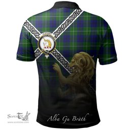 Scottish Oliphant Modern Clan Crest Tartan Polo Shirt - Celtic with Scotland Lion, Tartan Plaid Polo Shirt Scottish Plaid Tartan Plaid - ScotsTee - scotstee.com