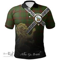 Scottish Maxwell Hunting Clan Crest Tartan Polo Shirt - Celtic with Scotland Lion, Tartan Plaid Polo Shirt Scottish Plaid Tartan Plaid - ScotsTee - scotstee.com