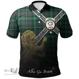 Scottish Ross Hunting Modern Clan Crest Tartan Polo Shirt - Celtic with Scotland Lion, Tartan Plaid Polo Shirt Scottish Plaid Tartan Plaid - ScotsTee - scotstee.com