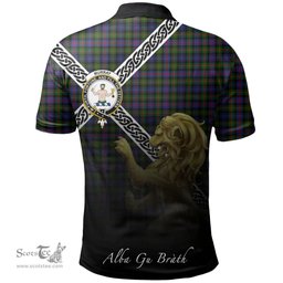 Scottish Murray of Atholl Modern Clan Crest Tartan Polo Shirt - Celtic with Scotland Lion, Tartan Plaid Polo Shirt Scottish Plaid Tartan Plaid - ScotsTee - scotstee.com