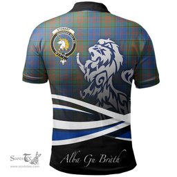 Scottish Stewart of Appin Hunting Ancient Clan Crest Tartan Polo Shirt - Blue Scotland Lion, Tartan Plaid Polo Shirt Scottish Plaid Tartan Plaid - ScotsTee - scotstee.com