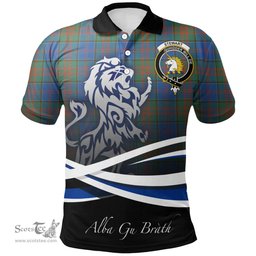 Scottish Stewart of Appin Hunting Ancient Clan Crest Tartan Polo Shirt - Blue Scotland Lion, Tartan Plaid Polo Shirt Scottish Plaid Tartan Plaid - ScotsTee - scotstee.com