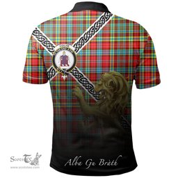 Scottish Ogilvie Clan Crest Tartan Polo Shirt - Celtic with Scotland Lion, Tartan Plaid Polo Shirt Scottish Plaid Tartan Plaid - ScotsTee - scotstee.com