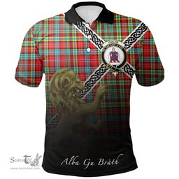 Scottish Ogilvie Clan Crest Tartan Polo Shirt - Celtic with Scotland Lion, Tartan Plaid Polo Shirt Scottish Plaid Tartan Plaid - ScotsTee - scotstee.com