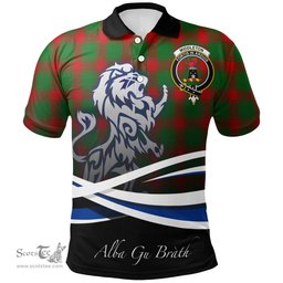 Scottish Middleton Modern Clan Crest Tartan Polo Shirt - Blue Scotland Lion, Tartan Plaid Polo Shirt Scottish Plaid Tartan Plaid - ScotsTee - scotstee.com