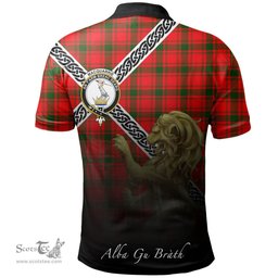 Scottish MacQuarrie Modern Clan Crest Tartan Polo Shirt - Celtic with Scotland Lion, Tartan Plaid Polo Shirt Scottish Plaid Tartan Plaid - ScotsTee - scotstee.com