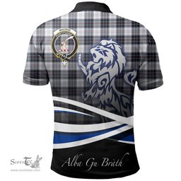 Scottish MacRae Dress Modern Clan Crest Tartan Polo Shirt - Blue Scotland Lion, Tartan Plaid Polo Shirt Scottish Plaid Tartan Plaid - ScotsTee - scotstee.com