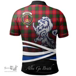 Scottish Rattray Modern Clan Crest Tartan Polo Shirt - Blue Scotland Lion, Tartan Plaid Polo Shirt Scottish Plaid Tartan Plaid - ScotsTee - scotstee.com