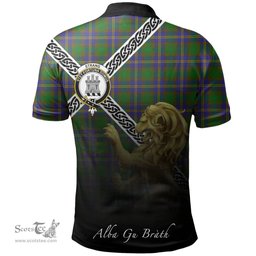 Scottish Strange of Balkaskie Clan Crest Tartan Polo Shirt - Celtic with Scotland Lion, Tartan Plaid Polo Shirt Scottish Plaid Tartan Plaid - ScotsTee - scotstee.com