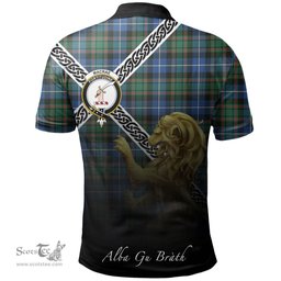 Scottish MacRae Hunting Ancient Clan Crest Tartan Polo Shirt - Celtic with Scotland Lion, Tartan Plaid Polo Shirt Scottish Plaid Tartan Plaid - ScotsTee - scotstee.com