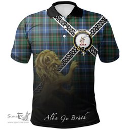 Scottish MacRae Hunting Ancient Clan Crest Tartan Polo Shirt - Celtic with Scotland Lion, Tartan Plaid Polo Shirt Scottish Plaid Tartan Plaid - ScotsTee - scotstee.com