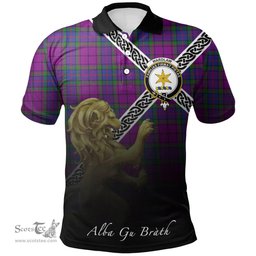 Scottish Wardlaw Modern Clan Crest Tartan Polo Shirt - Celtic with Scotland Lion, Tartan Plaid Polo Shirt Scottish Plaid Tartan Plaid - ScotsTee - scotstee.com