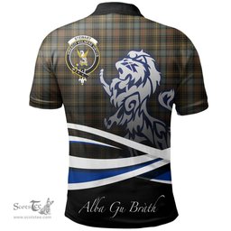 Scottish Stewart Hunting Weathered Clan Crest Tartan Polo Shirt - Blue Scotland Lion, Tartan Plaid Polo Shirt Scottish Plaid Tartan Plaid - ScotsTee - scotstee.com