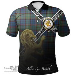 Scottish Nicolson Hunting Ancient Clan Crest Tartan Polo Shirt - Celtic with Scotland Lion, Tartan Plaid Polo Shirt Scottish Plaid Tartan Plaid - ScotsTee - scotstee.com