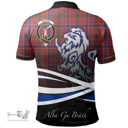 Scottish MacRae Ancient Clan Crest Tartan Polo Shirt - Blue Scotland Lion, Tartan Plaid Polo Shirt Scottish Plaid Tartan Plaid - ScotsTee - scotstee.com