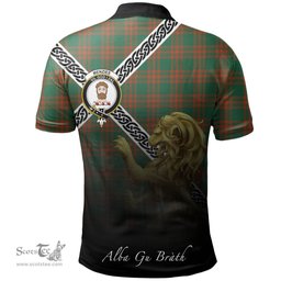 Scottish Menzies Green Ancient Clan Crest Tartan Polo Shirt - Celtic with Scotland Lion, Tartan Plaid Polo Shirt Scottish Plaid Tartan Plaid - ScotsTee - scotstee.com