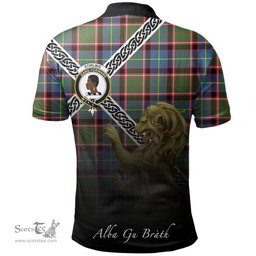 Scottish Stirling & Bannockburn District Clan Crest Tartan Polo Shirt - Celtic with Scotland Lion, Tartan Plaid Polo Shirt Scottish Plaid Tartan Plaid - ScotsTee - scotstee.com