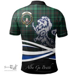 Scottish Ross Hunting Modern Clan Crest Tartan Polo Shirt - Blue Scotland Lion, Tartan Plaid Polo Shirt Scottish Plaid Tartan Plaid - ScotsTee - scotstee.com