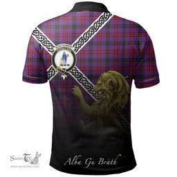 Scottish Montgomery Modern Clan Crest Tartan Polo Shirt - Celtic with Scotland Lion, Tartan Plaid Polo Shirt Scottish Plaid Tartan Plaid - ScotsTee - scotstee.com
