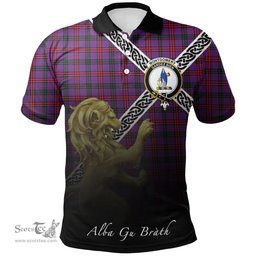 Scottish Montgomery Modern Clan Crest Tartan Polo Shirt - Celtic with Scotland Lion, Tartan Plaid Polo Shirt Scottish Plaid Tartan Plaid - ScotsTee - scotstee.com