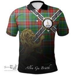 Scottish Muirhead Clan Crest Tartan Polo Shirt - Celtic with Scotland Lion, Tartan Plaid Polo Shirt Scottish Plaid Tartan Plaid - ScotsTee - scotstee.com