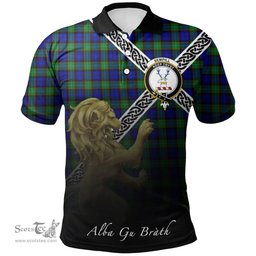 Scottish Sempill Modern Clan Crest Tartan Polo Shirt - Celtic with Scotland Lion, Tartan Plaid Polo Shirt Scottish Plaid Tartan Plaid - ScotsTee - scotstee.com