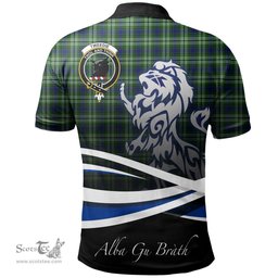 Scottish Tweedside District Clan Crest Tartan Polo Shirt - Blue Scotland Lion, Tartan Plaid Polo Shirt Scottish Plaid Tartan Plaid - ScotsTee - scotstee.com