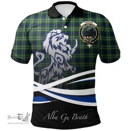 Scottish Tweedside District Clan Crest Tartan Polo Shirt - Blue Scotland Lion, Tartan Plaid Polo Shirt Scottish Plaid Tartan Plaid - ScotsTee - scotstee.com