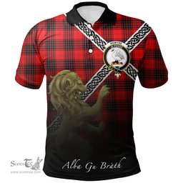 Scottish Wemyss Modern Clan Crest Tartan Polo Shirt - Celtic with Scotland Lion, Tartan Plaid Polo Shirt Scottish Plaid Tartan Plaid - ScotsTee - scotstee.com