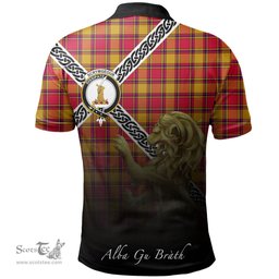 Scottish Scrymgeour Clan Crest Tartan Polo Shirt - Celtic with Scotland Lion, Tartan Plaid Polo Shirt Scottish Plaid Tartan Plaid - ScotsTee - scotstee.com