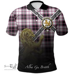 Scottish MacPherson Hunting Modern Clan Crest Tartan Polo Shirt - Celtic with Scotland Lion, Tartan Plaid Polo Shirt Scottish Plaid Tartan Plaid - ScotsTee - scotstee.com