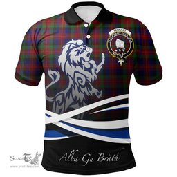 Scottish Tennant Clan Crest Tartan Polo Shirt - Blue Scotland Lion, Tartan Plaid Polo Shirt Scottish Plaid Tartan Plaid - ScotsTee - scotstee.com