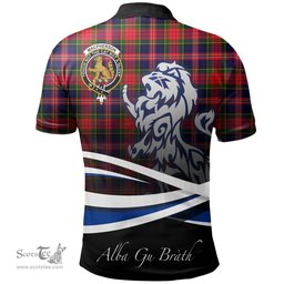 Scottish MacPherson Modern Clan Crest Tartan Polo Shirt - Blue Scotland Lion, Tartan Plaid Polo Shirt Scottish Plaid Tartan Plaid - ScotsTee - scotstee.com