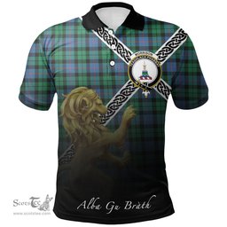 Scottish Morrison Ancient Clan Crest Tartan Polo Shirt - Celtic with Scotland Lion, Tartan Plaid Polo Shirt Scottish Plaid Tartan Plaid - ScotsTee - scotstee.com