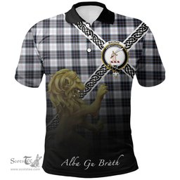 Scottish MacRae Dress Modern Clan Crest Tartan Polo Shirt - Celtic with Scotland Lion, Tartan Plaid Polo Shirt Scottish Plaid Tartan Plaid - ScotsTee - scotstee.com