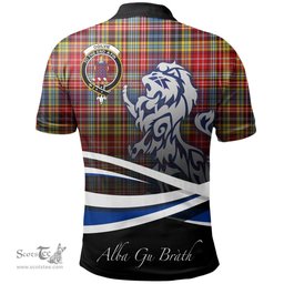 Scottish Ogilvie of Airlie Ancient Clan Crest Tartan Polo Shirt - Blue Scotland Lion, Tartan Plaid Polo Shirt Scottish Plaid Tartan Plaid - ScotsTee - scotstee.com