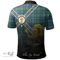 Scottish Sinclair Hunting Ancient Clan Crest Tartan Polo Shirt - Celtic with Scotland Lion, Tartan Plaid Polo Shirt Scottish Plaid Tartan Plaid - ScotsTee - scotstee.com