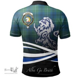 Scottish Oliphant Ancient Clan Crest Tartan Polo Shirt - Blue Scotland Lion, Tartan Plaid Polo Shirt Scottish Plaid Tartan Plaid - ScotsTee - scotstee.com