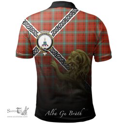 Scottish Morrison Red Ancient Clan Crest Tartan Polo Shirt - Celtic with Scotland Lion, Tartan Plaid Polo Shirt Scottish Plaid Tartan Plaid - ScotsTee - scotstee.com