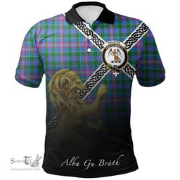 Scottish Ralston Clan Crest Tartan Polo Shirt - Celtic with Scotland Lion, Tartan Plaid Polo Shirt Scottish Plaid Tartan Plaid - ScotsTee - scotstee.com