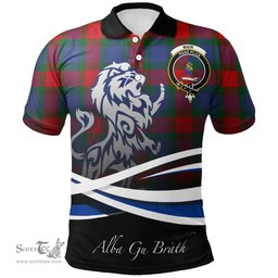 Scottish Mar Clan Crest Tartan Polo Shirt - Blue Scotland Lion, Tartan Plaid Polo Shirt Scottish Plaid Tartan Plaid - ScotsTee - scotstee.com