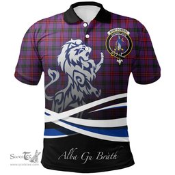 Scottish Montgomery Modern Clan Crest Tartan Polo Shirt - Blue Scotland Lion, Tartan Plaid Polo Shirt Scottish Plaid Tartan Plaid - ScotsTee - scotstee.com
